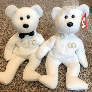 TY wedding bride and groom bears
